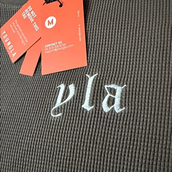 YoungLA Thermal Oversized Shirt Chocolate - Picture 6 of 15